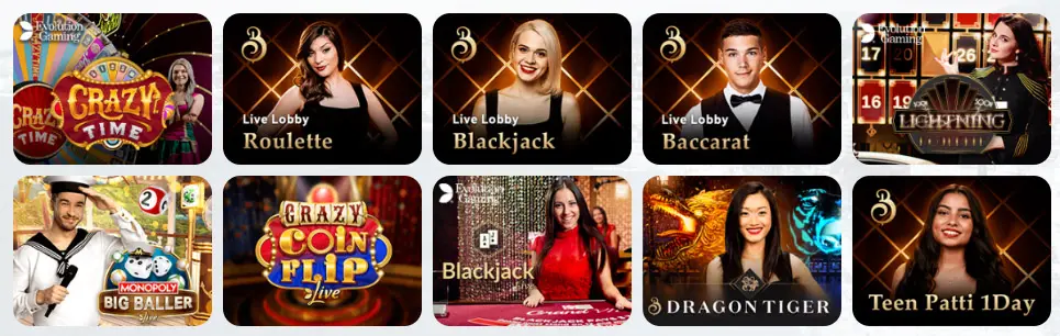 Giochi da casinò dal vivo EuroKing Casino