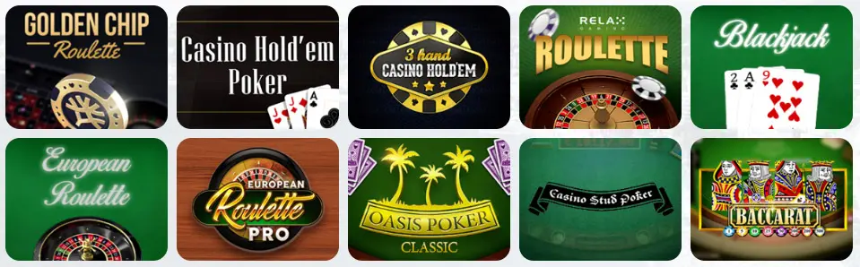 Giochi da tavolo al EUROKING CASINO
