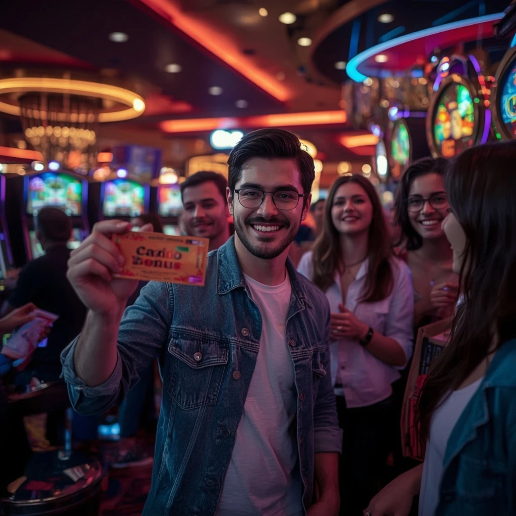 una persona con un bonus del casinò EUROKING CASINO